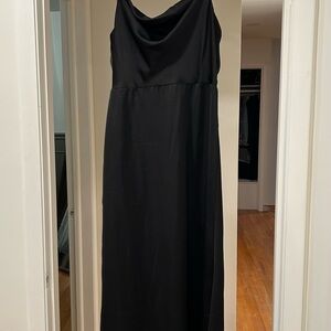 Vow’d Black Satin Dress